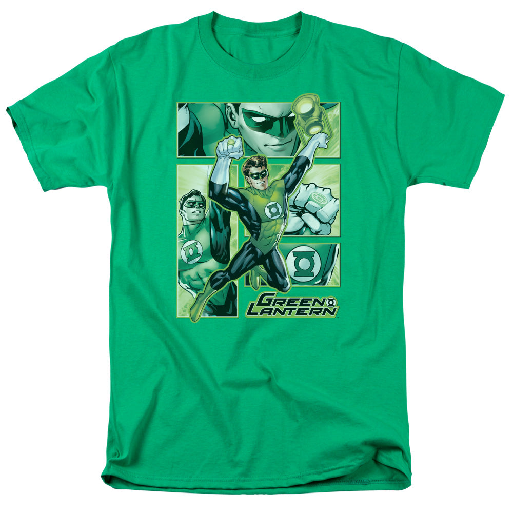 JLA/GREEN LANTERN PANELS - S/S ADULT 18/1  -  KELLY GREEN