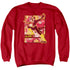 JLA/FLASH - ADULT CREWNECK SWEATSHIRT - RED