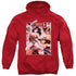 JLA/WONDER WOMAN PANELS - ADULT PULLOVER HOODIE - RED