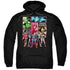 JLA/JUSTICE LEAGUE PANELS - ADULT PULLOVER HOODIE - BLACK