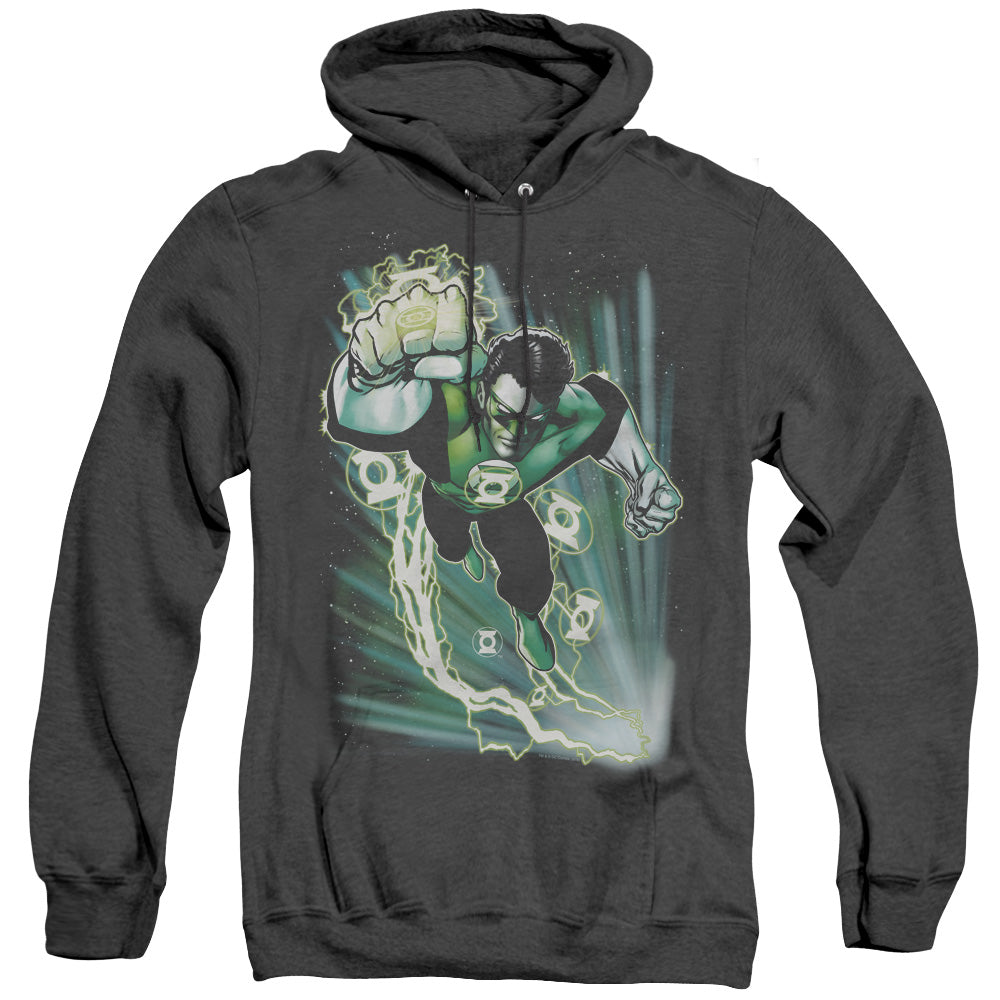 JLA/EMERALD ENERGY - ADULT HEATHER HOODIE - BLACK