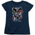 JLA/THE COMING STORM - S/S WOMENS TEE - NAVY