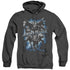 JLA/JUSTICE STORM - ADULT HEATHER HOODIE - BLACK