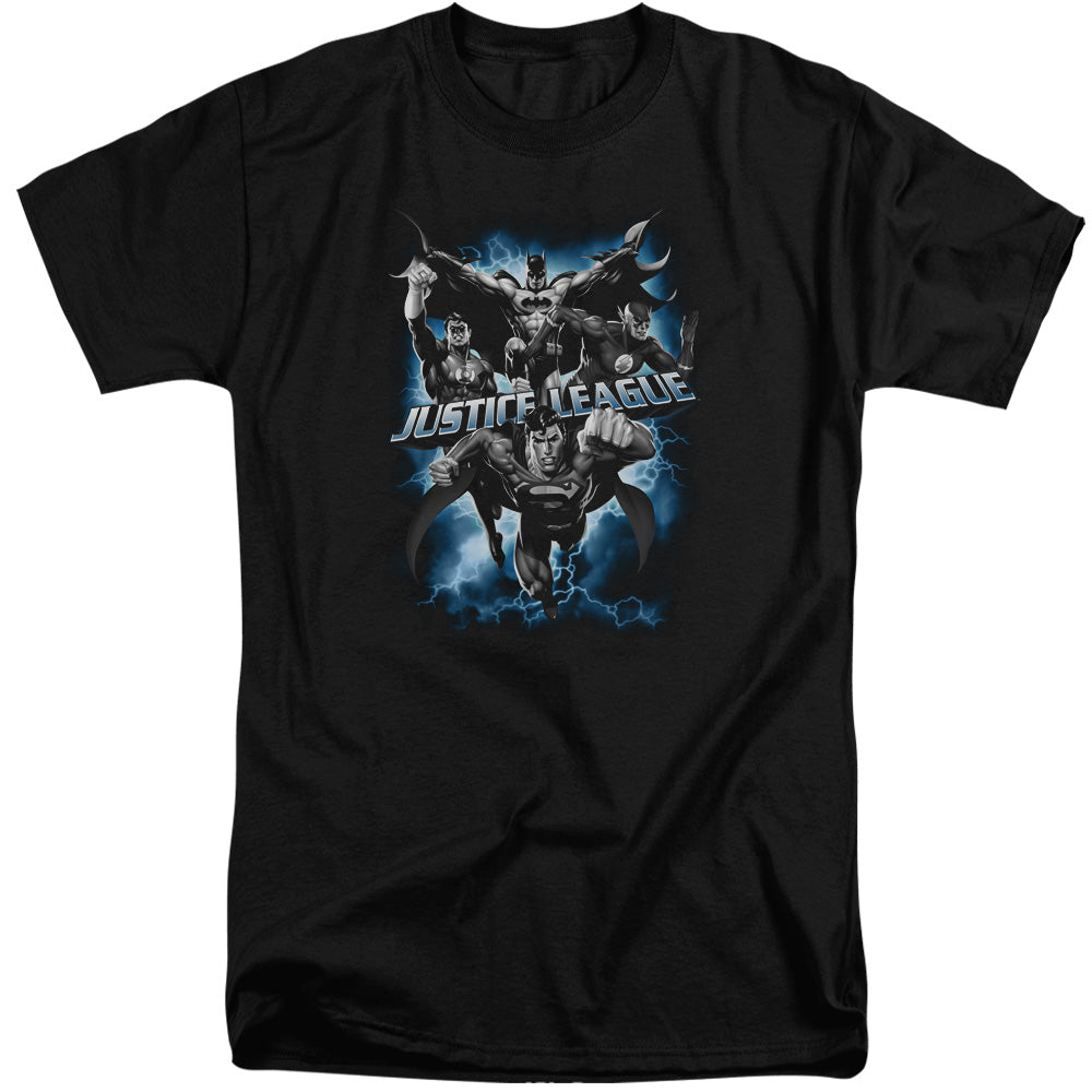 JLA/JUSTICE STORM - S/S ADULT TALL 18/1 - BLACK
