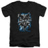 JLA/JUSTICE STORM - S/S ADULT V-NECK 30/1 - BLACK