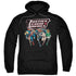 JLA/CHARGING JUSTICE - ADULT PULLOVER HOODIE - BLACK