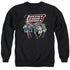 JLA/CHARGING JUSTICE - ADULT CREWNECK SWEATSHIRT - BLACK
