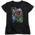 JLA/HEROES UNITE - S/S WOMENS TEE - BLACK