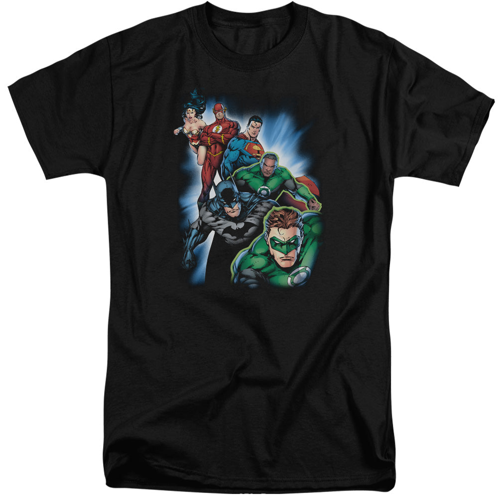 JLA/HEROES UNITE - S/S ADULT TALL 18/1 - BLACK