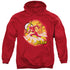 JLA/LIGHTNING FAST - ADULT PULLOVER HOODIE - RED