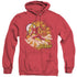 JLA/LIGHTNING FAST - ADULT HEATHER HOODIE - RED