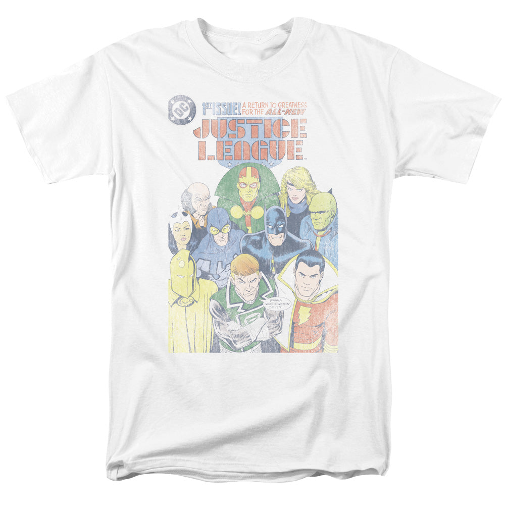 JLA/JUSTICE LEAGUE #1 COVER - S/S ADULT 18/1 - WHITE