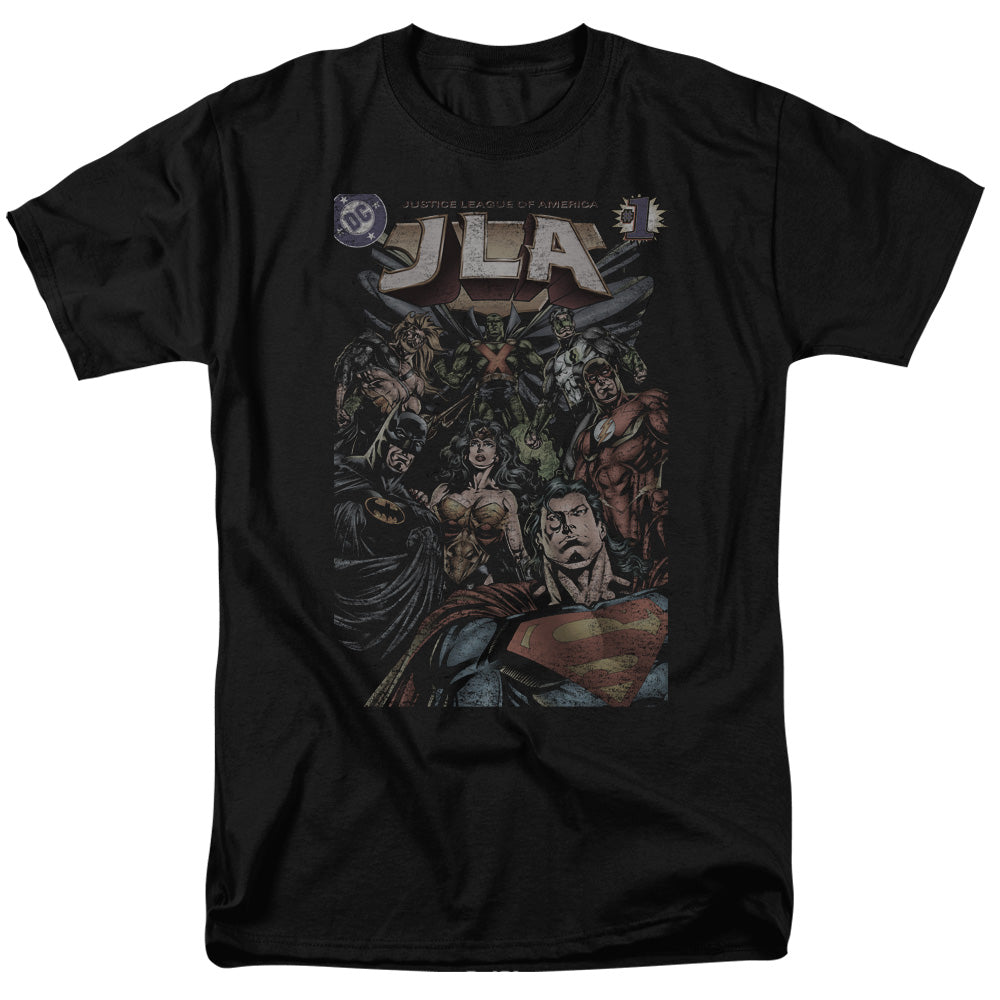 JLA/#1 COVER - S/S ADULT 18/1 - BLACK