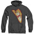 JLA/FIRESTORM BLAZE - ADULT HEATHER HOODIE - BLACK