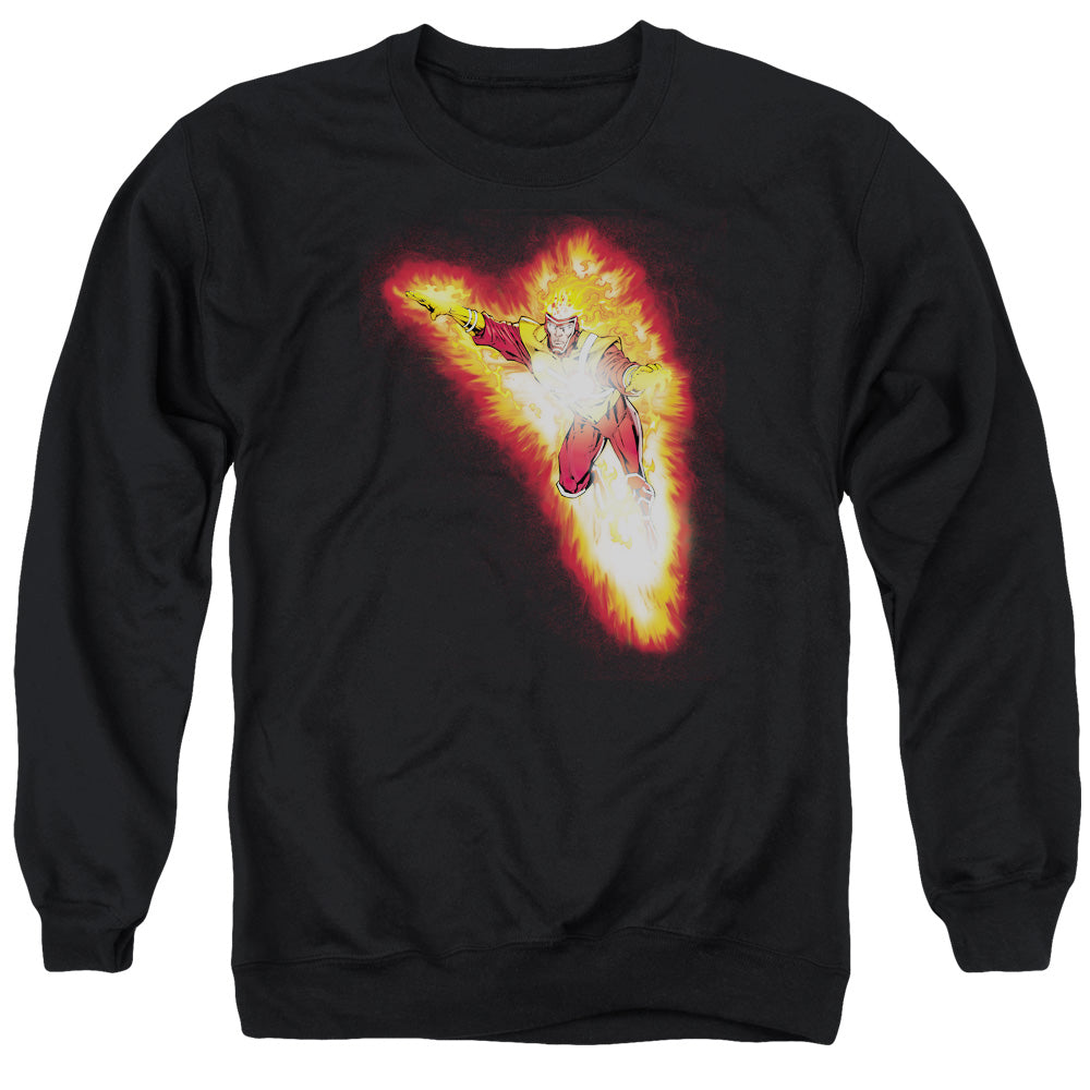 JLA/FIRESTORM BLAZE - ADULT CREWNECK SWEATSHIRT - BLACK
