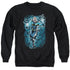 JLA/BLACK LIGHTNING BOLTS - ADULT CREWNECK SWEATSHIRT - BLACK
