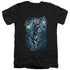 JLA/BLACK LIGHTNING BOLTS - S/S ADULT V-NECK 30/1 - BLACK