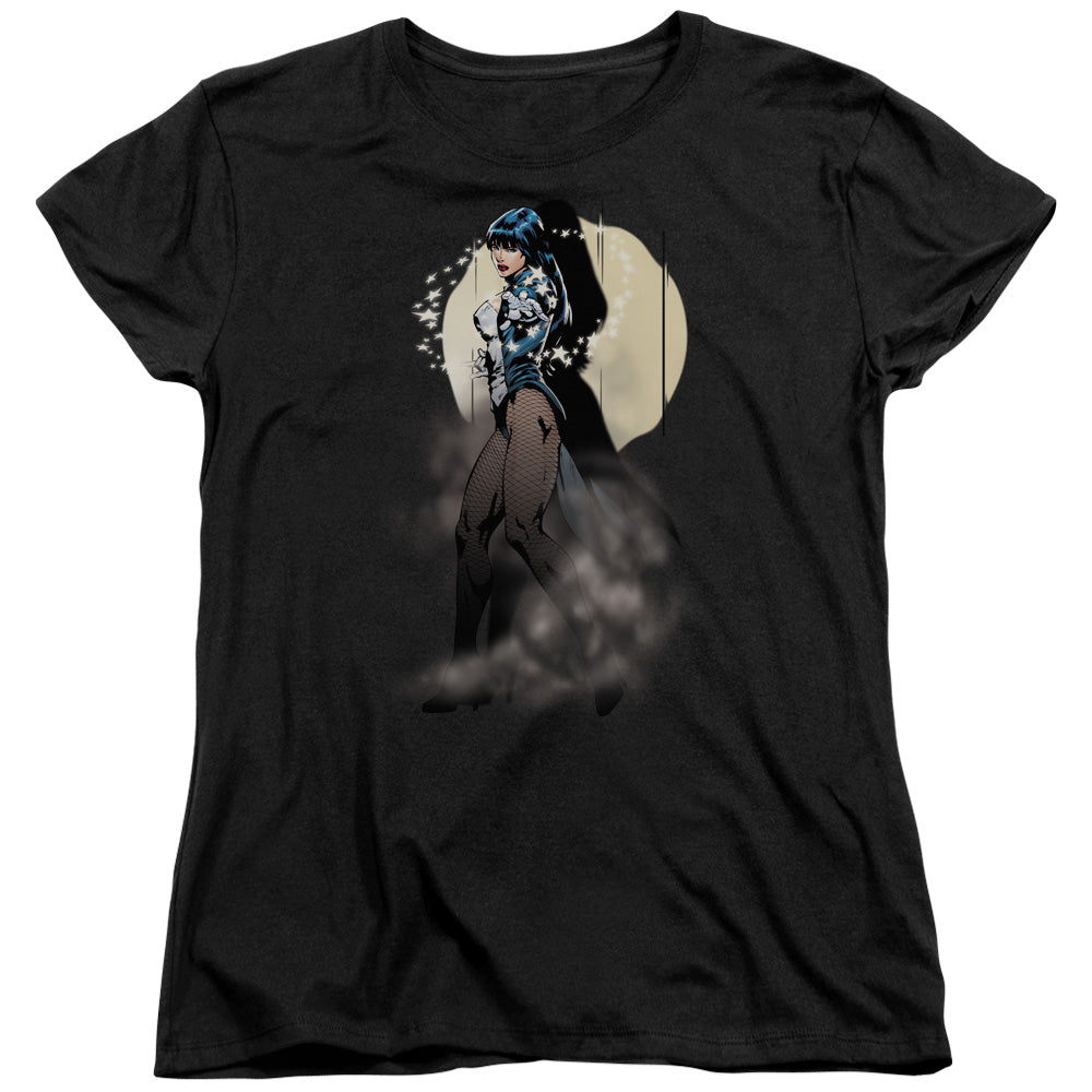 JLA/ZATANNA ILLUSION - S/S WOMENS TEE - BLACK