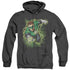 JLA/GREEN LANTERN ENERGY - ADULT HEATHER HOODIE - BLACK