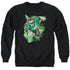 JLA/GREEN LANTERN ENERGY - ADULT CREWNECK SWEATSHIRT - BLACK