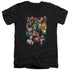 JLA/THE LEAGUES ALL HERE - S/S ADULT V-NECK 30/1 - BLACK