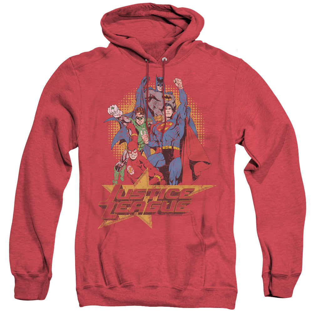 JLA/RAISE YOUR FIST - ADULT HEATHER HOODIE - RED