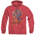 JLA/RAISE YOUR FIST - ADULT HEATHER HOODIE - RED