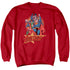 JLA/RAISE YOUR FIST - ADULT CREWNECK SWEATSHIRT - RED