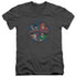 JLA/FOUR HEROES - S/S ADULT V-NECK 30/1 - CHARCOAL