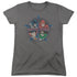 JLA/FOUR HEROES - S/S WOMENS TEE - CHARCOAL