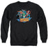JLA/READY TO FIGHT - ADULT CREWNECK SWEATSHIRT - BLACK
