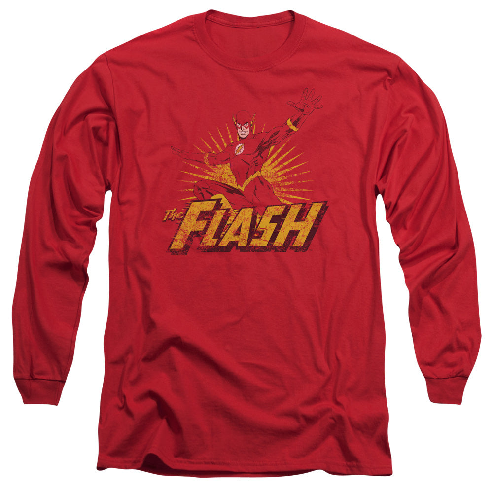 JLA/FLASH ROUGH DISTRESS - L/S ADULT 18/1 - RED