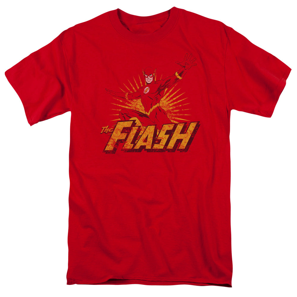 JLA/FLASH ROUGH DISTRESS - S/S ADULT 18/1 - RED