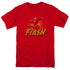 JLA/FLASH ROUGH DISTRESS - S/S ADULT 18/1 - RED