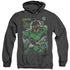 JLA/GREEN LANTERN #1 DISTRESS - ADULT HEATHER HOODIE - BLACK