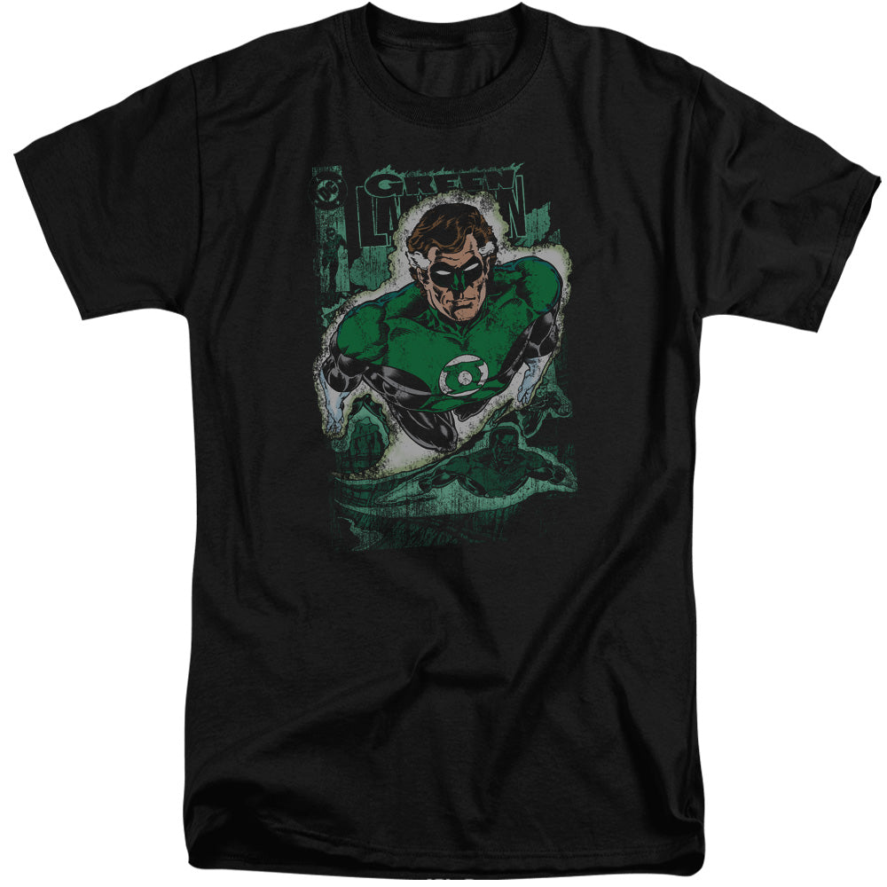 JLA/GREEN LANTERN #1 DISTRESS - S/S ADULT TALL 18/1 - BLACK