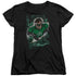 JLA/GREEN LANTERN #1 DISTRESS - S/S WOMENS TEE - BLACK