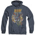 JLA/STAR GROUP - ADULT HEATHER HOODIE - NAVY