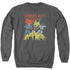 JLA/WORLD&#39;S BEST - ADULT CREWNECK SWEATSHIRT - CHARCOAL