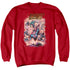JLA/LOST - ADULT CREWNECK SWEATSHIRT - RED