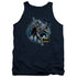 JLA/BATMAN COLLAGE - ADULT TANK - NAVY