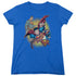 JLA/SUPERMAN COLLAGE - S/S WOMENS TEE - ROYAL BLUE