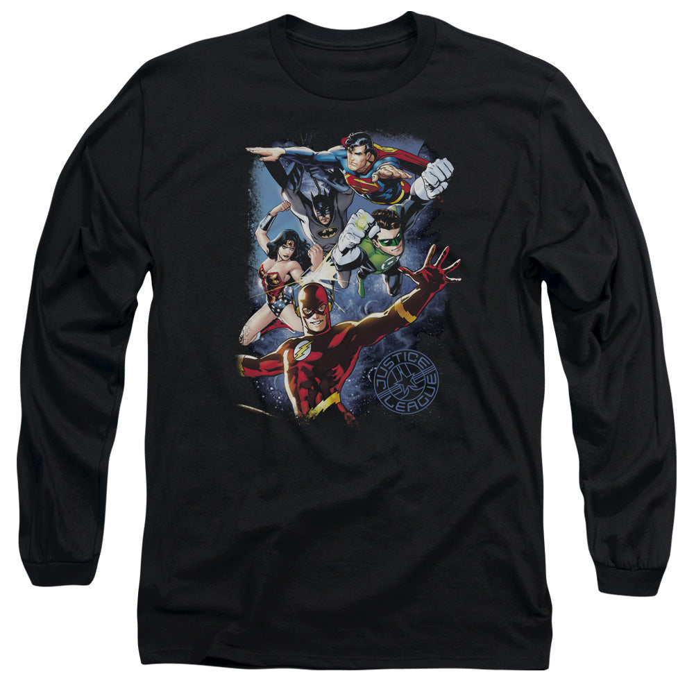JLA/GALACTIC ATTACK COLOR - L/S ADULT 18/1 - BLACK