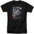 JLA/GALACTIC ATTACK COLOR - S/S ADULT TALL 18/1 - BLACK