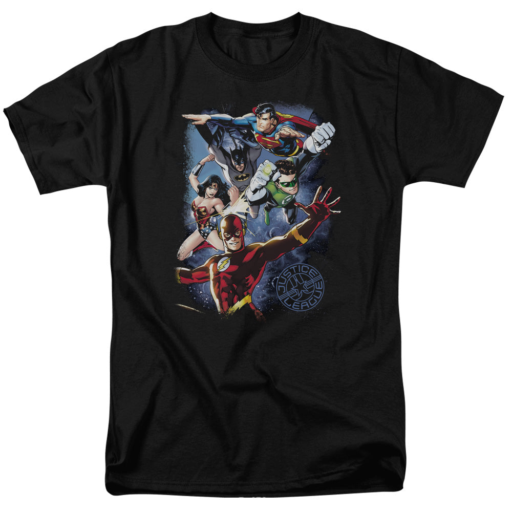JLA/GALACTIC ATTACK COLOR - S/S ADULT 18/1 - BLACK