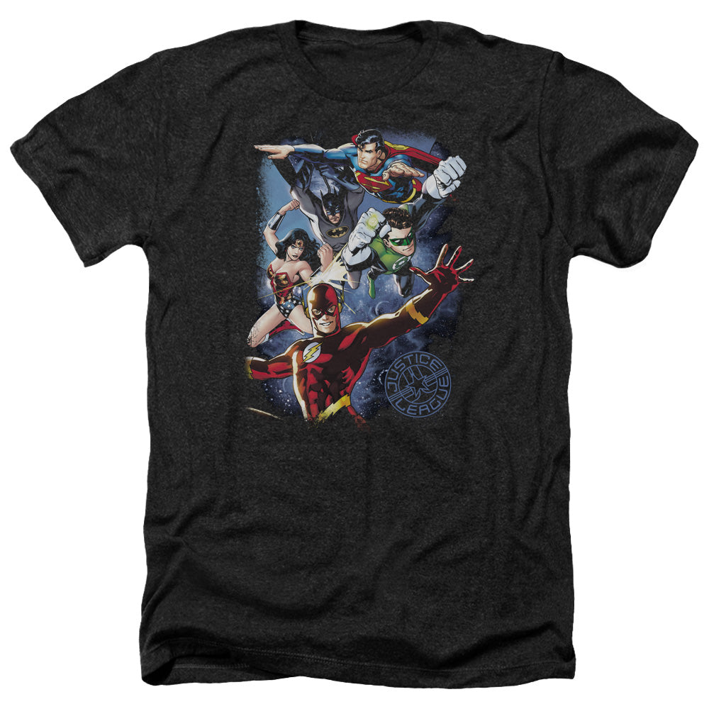 JLA/GALACTIC ATTACK COLOR - ADULT HEATHER - BLACK