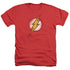 JLA/DESTROYED FLASH LOGO - ADULT HEATHER - RED
