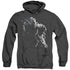 JLA/LIGHTING CRASHES - ADULT HEATHER HOODIE - BLACK