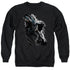 JLA/LIGHTING CRASHES - ADULT CREWNECK SWEATSHIRT - BLACK