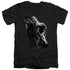 JLA/LIGHTING CRASHES - S/S ADULT V-NECK 30/1 - BLACK